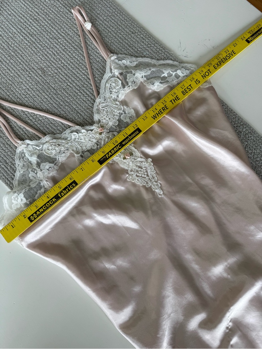 Vintage California Dynasty Blush Pink Satin Chemise Robe 2 Pc Set Sz Large - Picture 10 of 16
